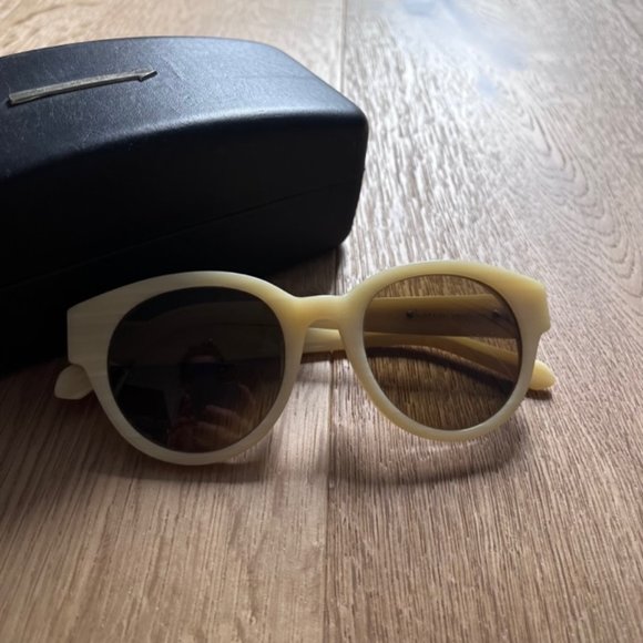 Karen Walker Anywhere Glasses in Vanilla Wood - Picture 2 of 8